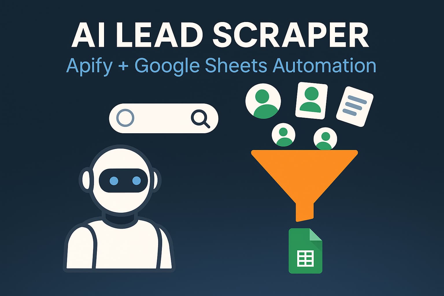 Lead scraper that fills a spreadsheet from a form